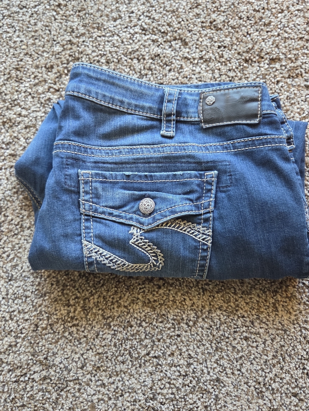 Silver Plus Size Capris